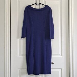 Hobbs London Blue Ribbed Dress